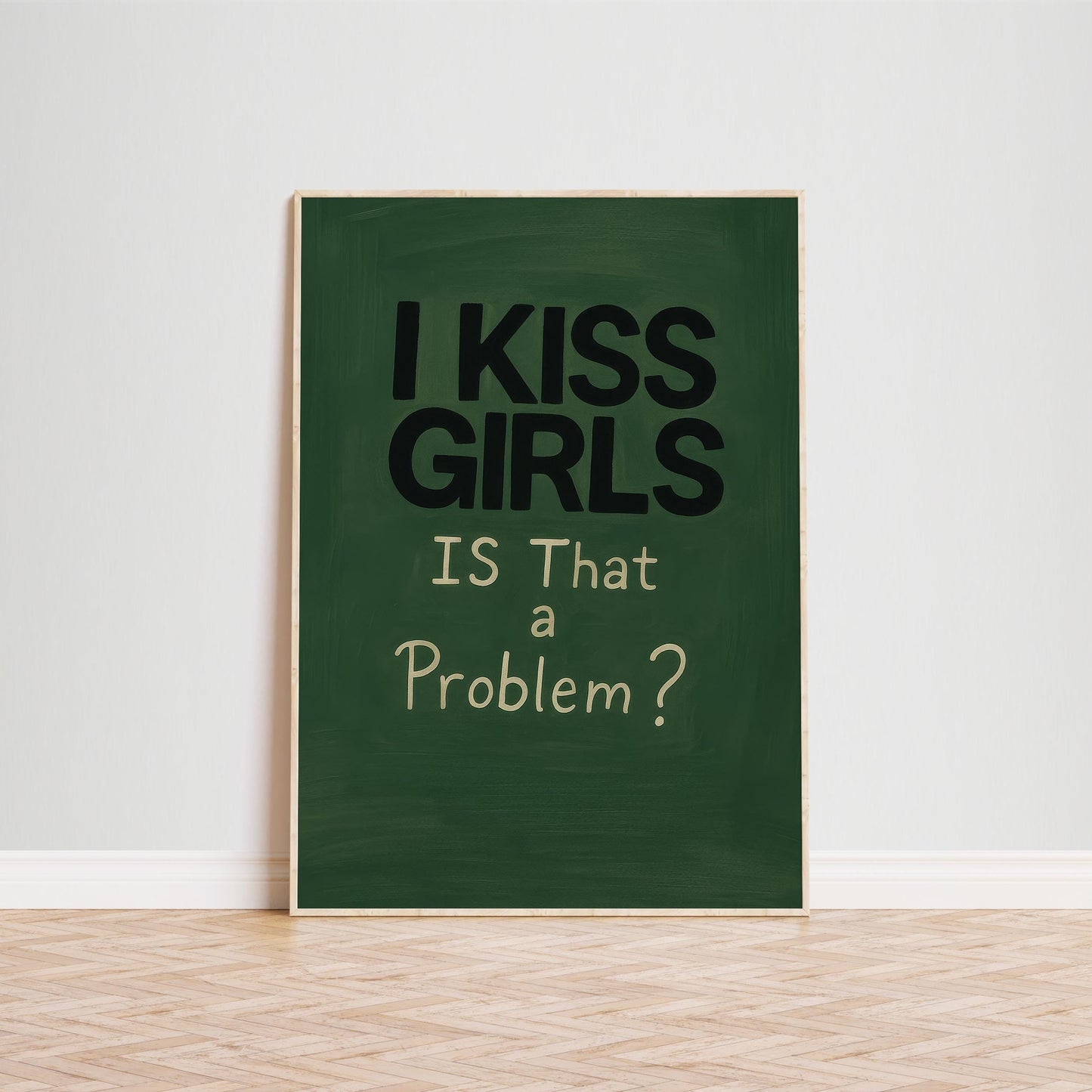 Queer Pride Poster – Bold Typography Wall Art | LGBTQ Sapphic Decor