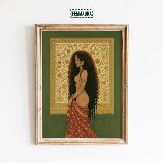 Vintage Goddess Poster – Bohemian Wall Art Print | Feminine Art Decor