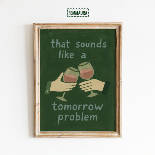 Funny Wine Poster – Retro Wine Quote Art With Playful Typography Print