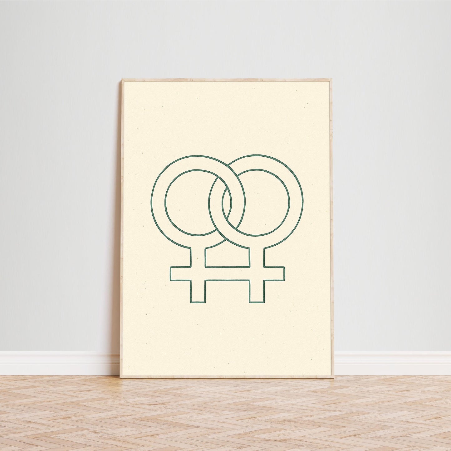 Minimalist Lesbian Symbol – Modern Queer Wall Art
