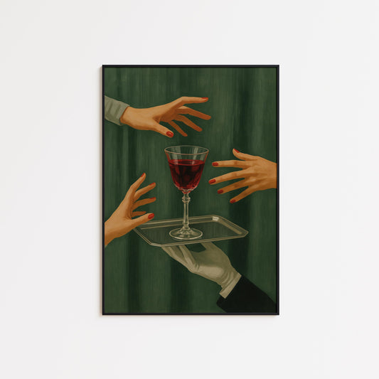 Retro Bar Wall Art – Vintage Wine Glass Art With Elegant Drink Decor