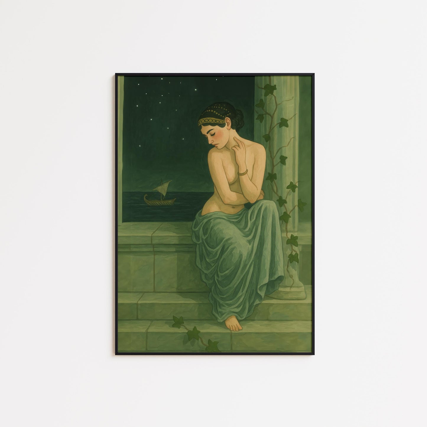 Greek Goddess Art Print – Ancient Myth Inspired Romantic Wall Poster