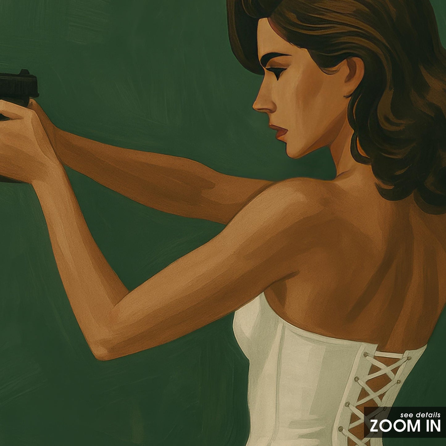 Femme Fatale Art – Bold Retro Woman Print | Cinematic Wall Decor Poster