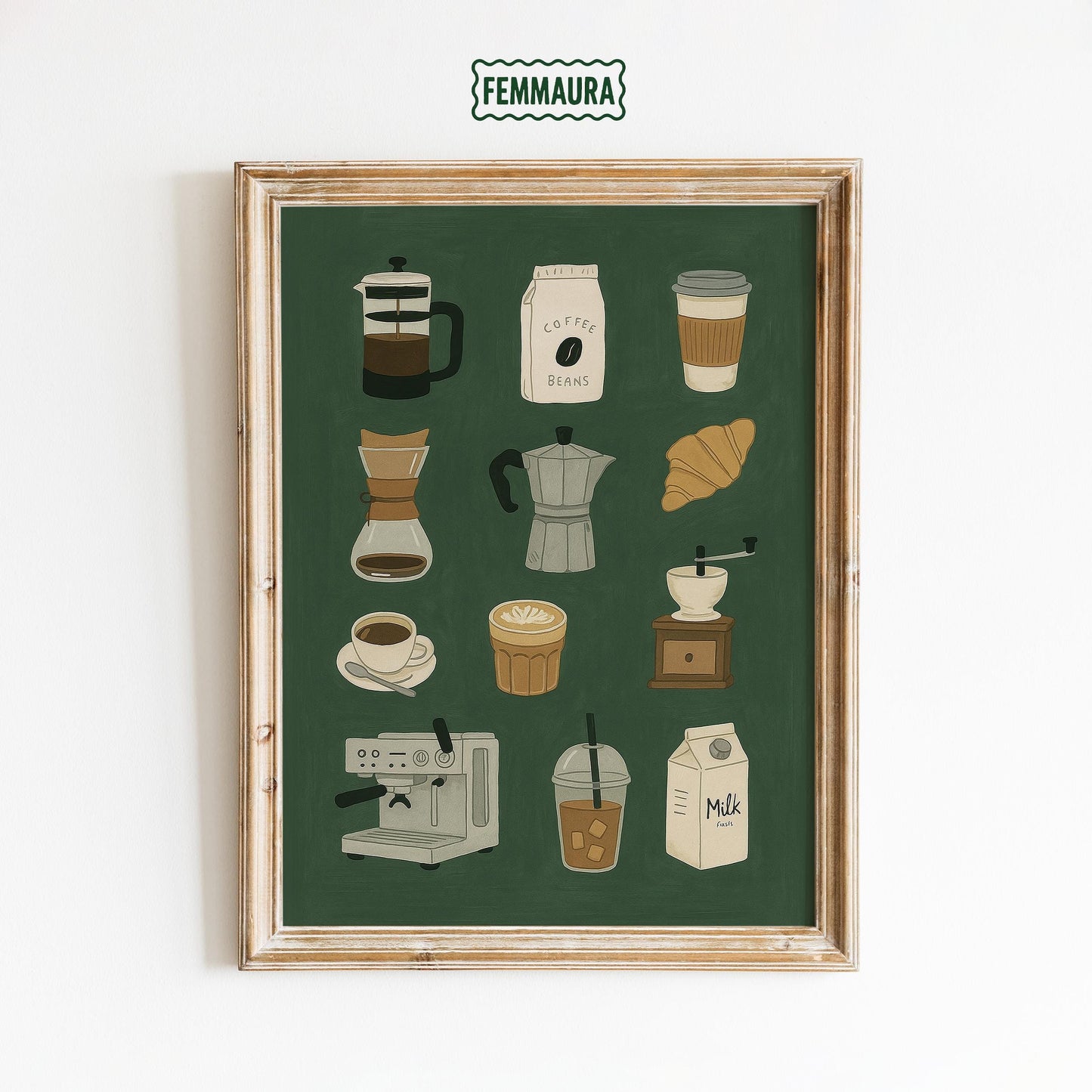 Coffee Lover Poster – Cozy Kitchen Wall Art | Retro Coffee Nook Decor