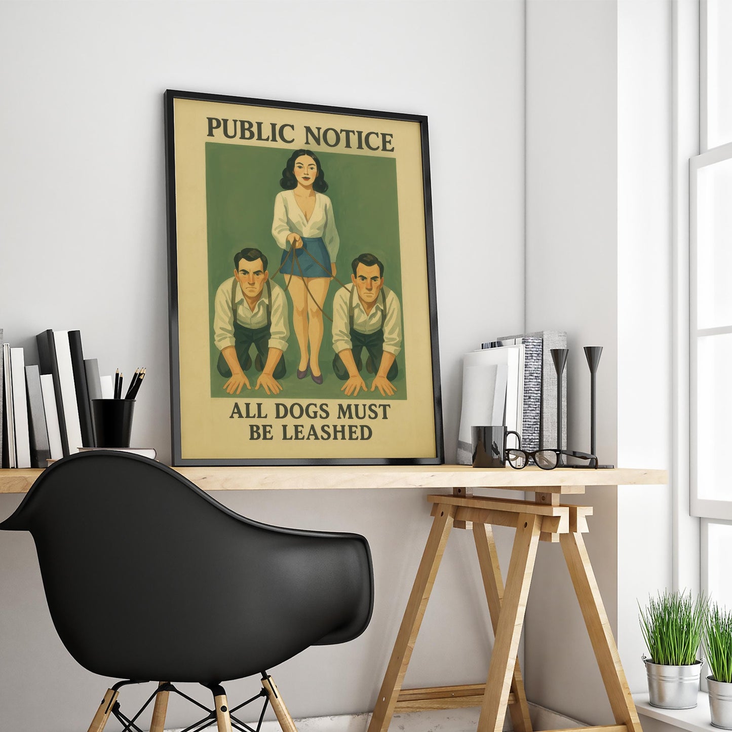 Feminist Gouache Wall Art – Bold Woman Artwork | Dominant Femme Print Decor