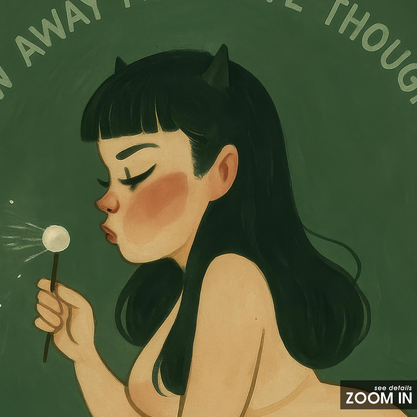 Feminist Nude Art Print – Body Positive Poster With Vintage Green Sensual Wall Art