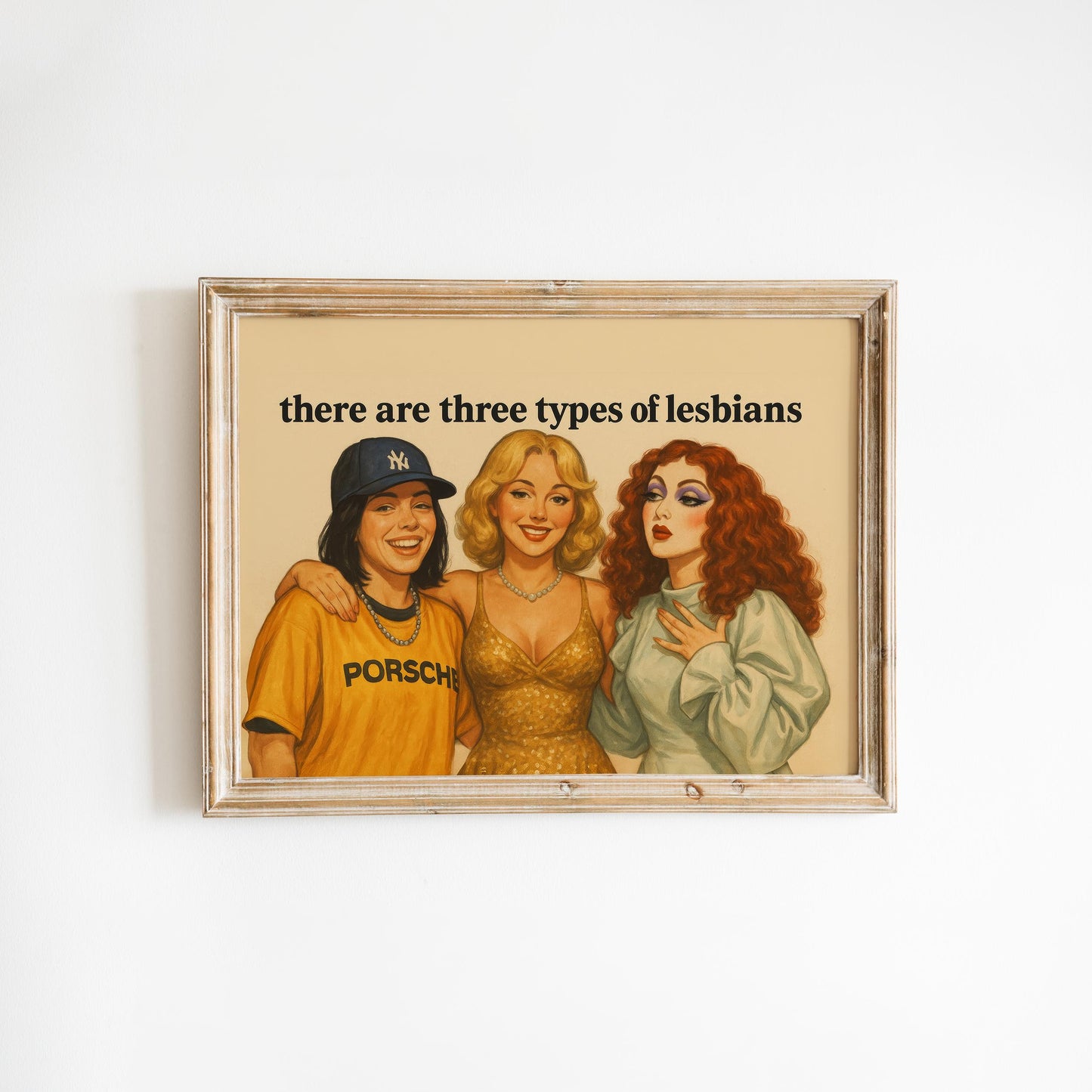 Lesbian Poster – Retro Queer Wall Art With Funny Sapphic Print & Feminist Decor