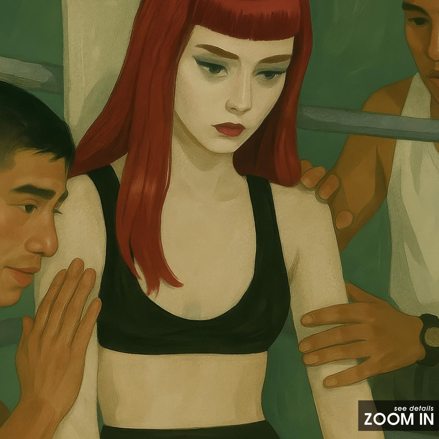 Female Boxer Wall Art – Vintage Boxing Print With Strong Woman Poster