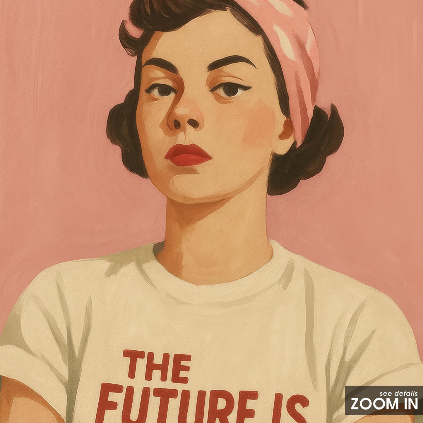 Future Is Female Poster – Bold Women Print | Feminist Wall Art, Pink Political Decor
