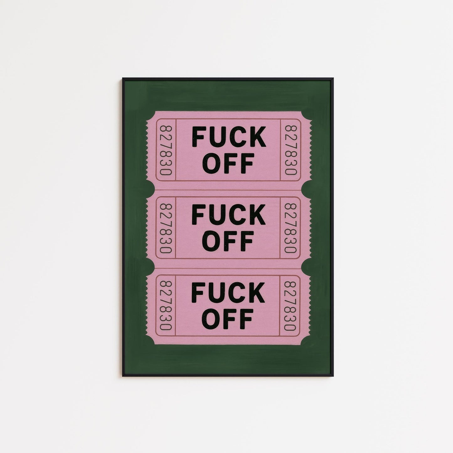 Funny Swear Poster – Bold Graphic Wall Print | Pink Green Retro Style Art