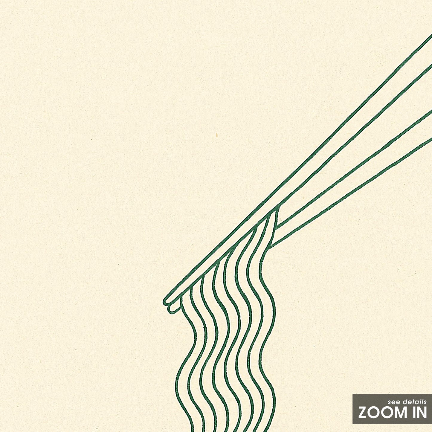 Lunch Poster – Minimal Line Art Noodle Bowl Print, Modern Kitchen Wall Decor