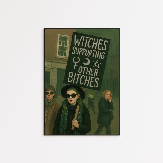 Feminist Wall Print – Witches Poster With Bold Protest Art & Empowering Decor