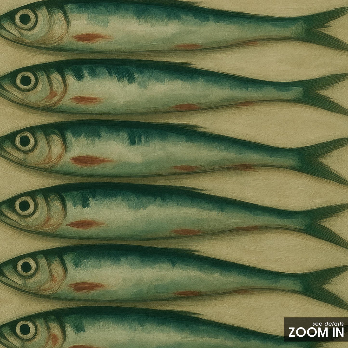Sardine Fish Poster – Vintage Coastal Kitchen Art | Rustic Nautical Wall Print