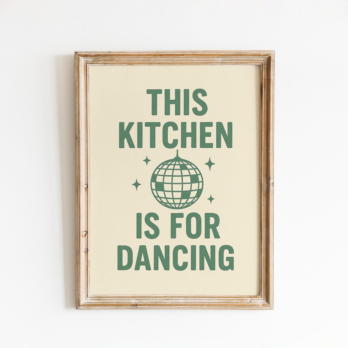 This Kitchen Is For Dancing Poster – Fun Minimal Kitchen Wall Art
