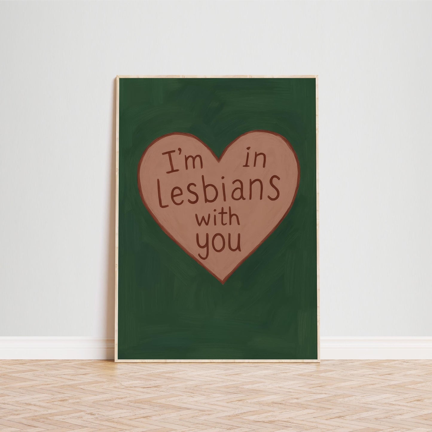 Lesbian Romance Wall Art – Funny Queer Love Poster | Playful Pride Decor