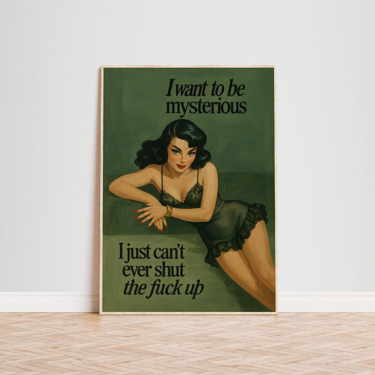 Pin-Up Girl Poster – Bold Feminist Wall Art With Cheeky Vintage Print
