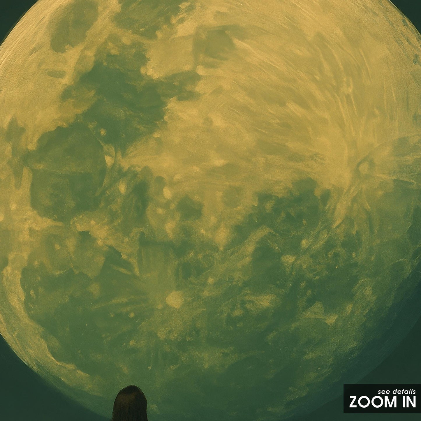 Surreal Moon Art Print – Celestial Wall Decor With Inspirational Affirmation