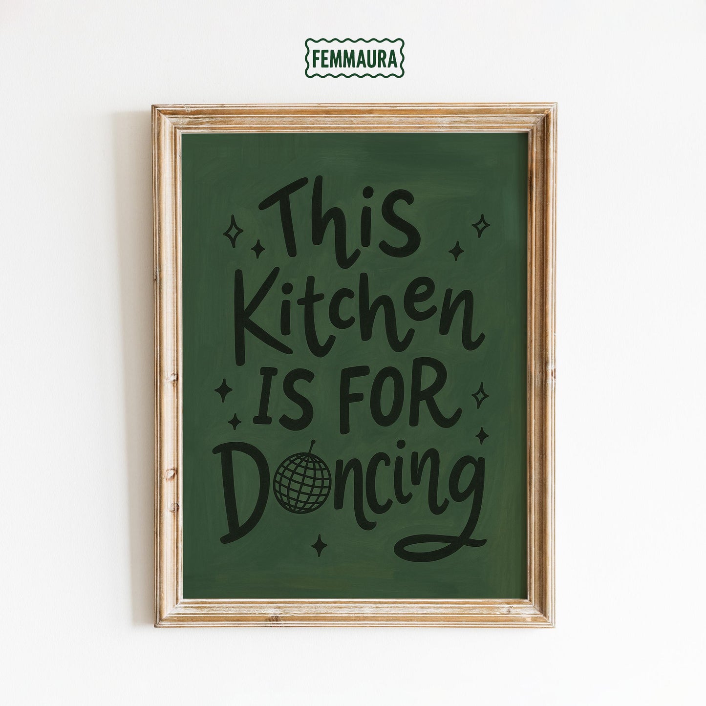 Kitchen Dancing Poster – Fun Kitchen Wall Art With Bold Typography Print