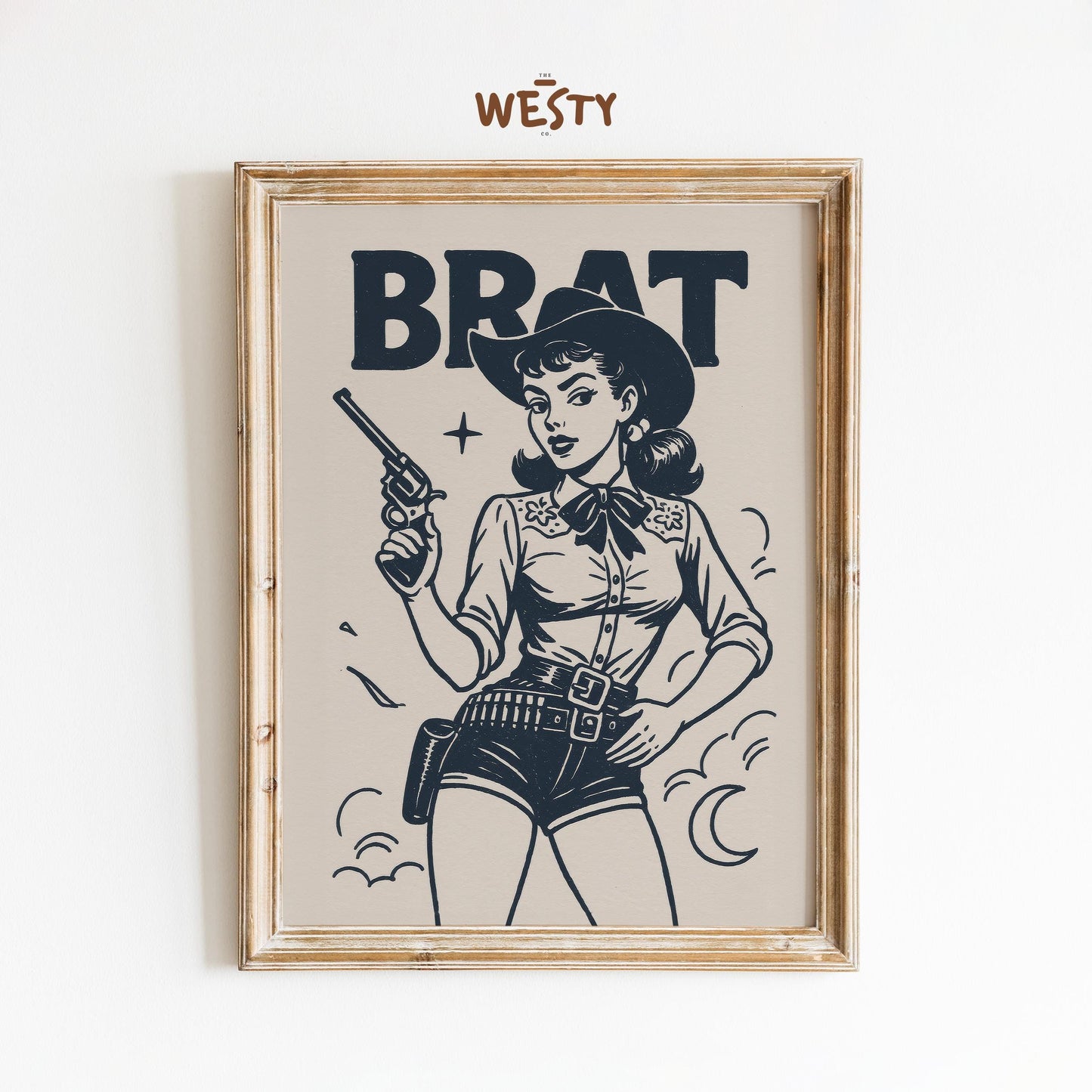 BRAT – Retro Cowgirl Attitude Poster