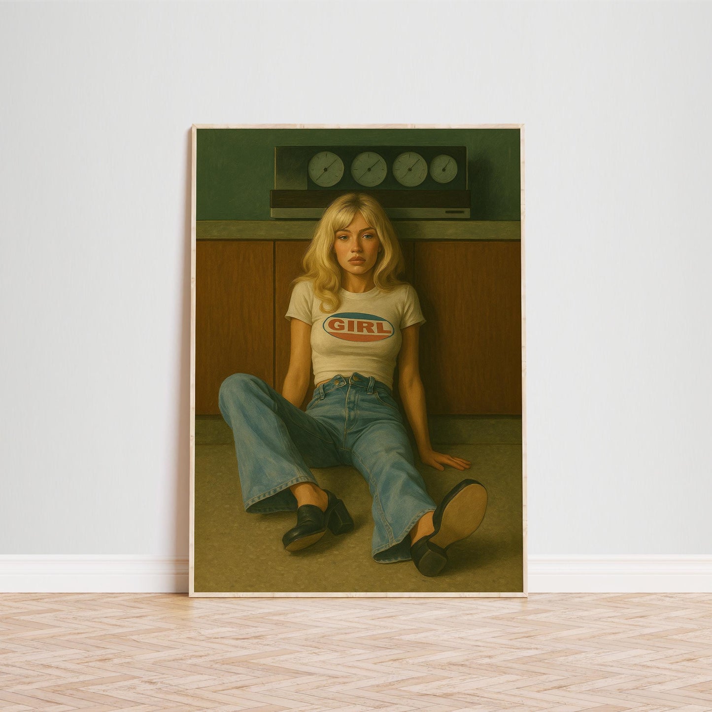 Retro Girl Poster – Vintage Wall Art With 70s Aesthetic & Moody Tones