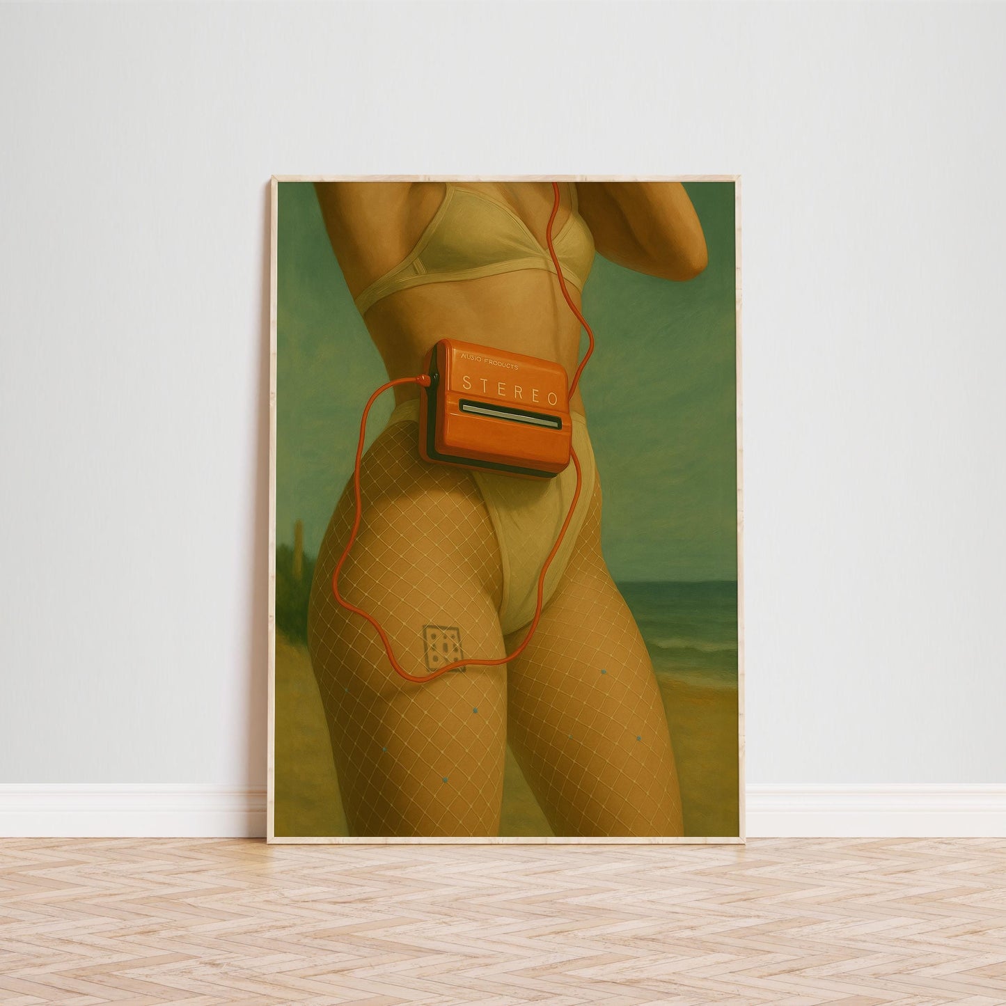 Retro Walkman Poster – Vintage Summer Print | Coastal Retro Wall Art