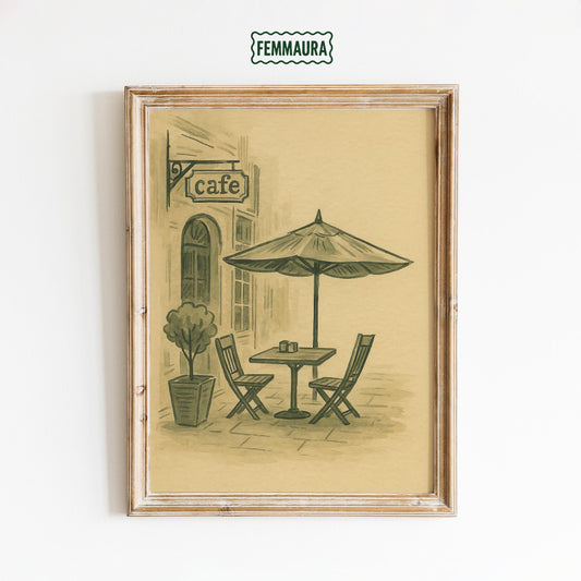 Paris Café Poster – Vintage Wall Art | French Coffee Print On Semi-Glossy Paper