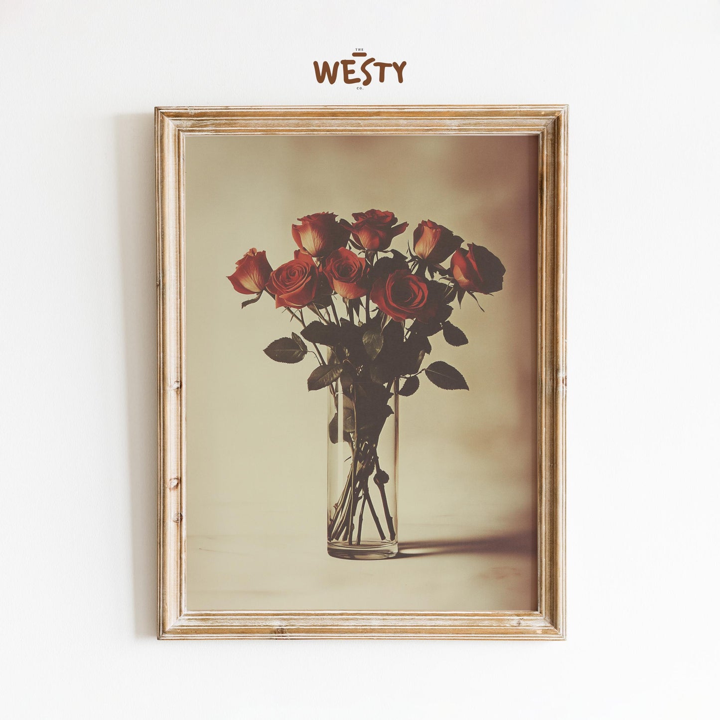 Vintage Rose Bouquet Poster – Rustic Floral Wall Art