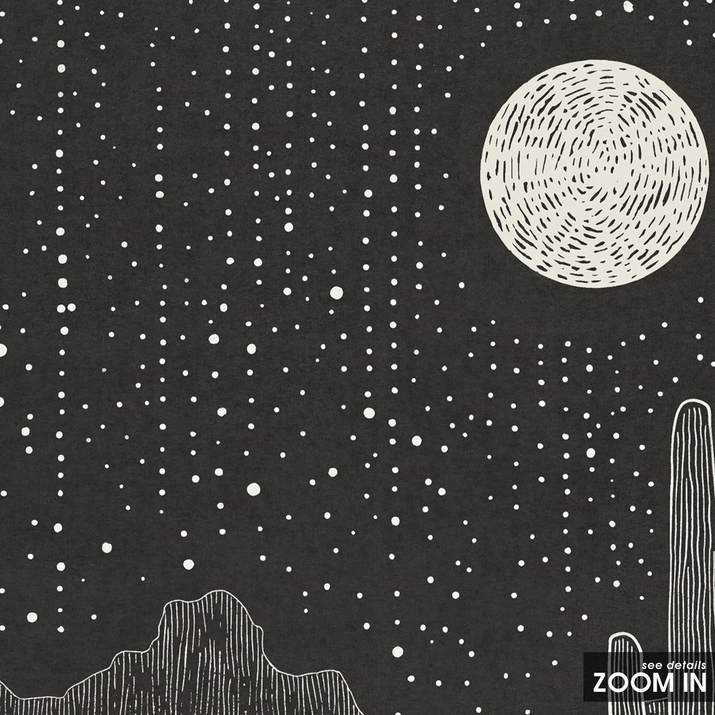 Cowboy Under Moonlight – Western Desert Night Poster