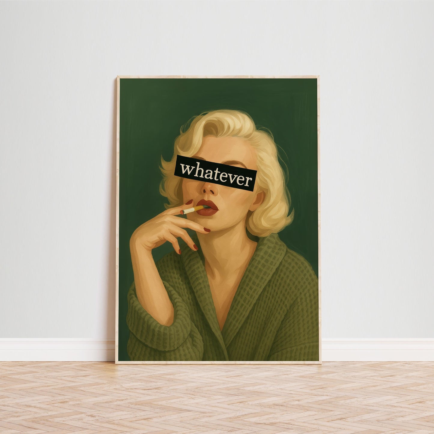Retro Feminine Wall Art – Bold Text Poster With Edgy Attitude Print