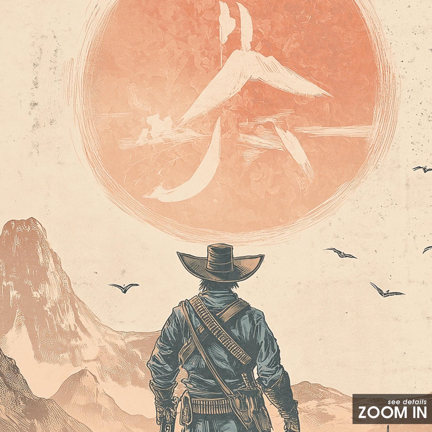 Cowboy Shogun Poster – East-Meets-West Warrior Art Print