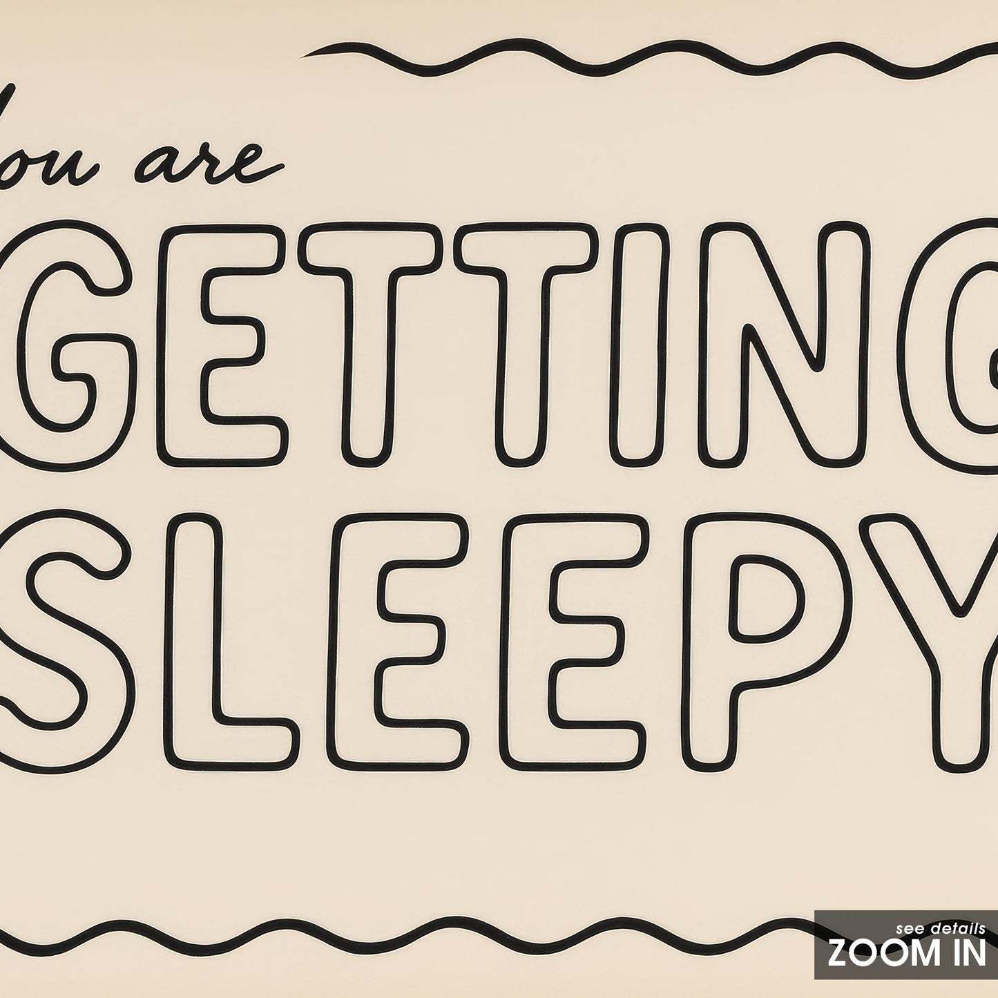 Minimalist Sleep Quote Poster – Retro Wall Decor | Cream Black Typography Print