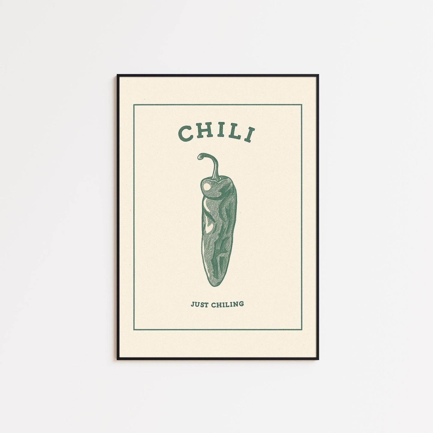 Chili Poster – Funny Minimal Kitchen Wall Art Print