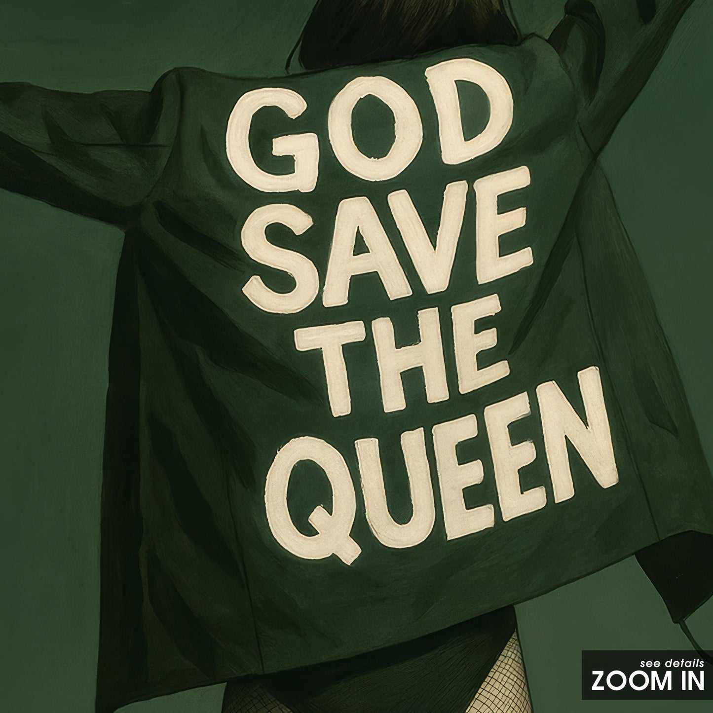 Feminist Punk Wall Art – Bold Green Print | Subversive Art for Statement Walls