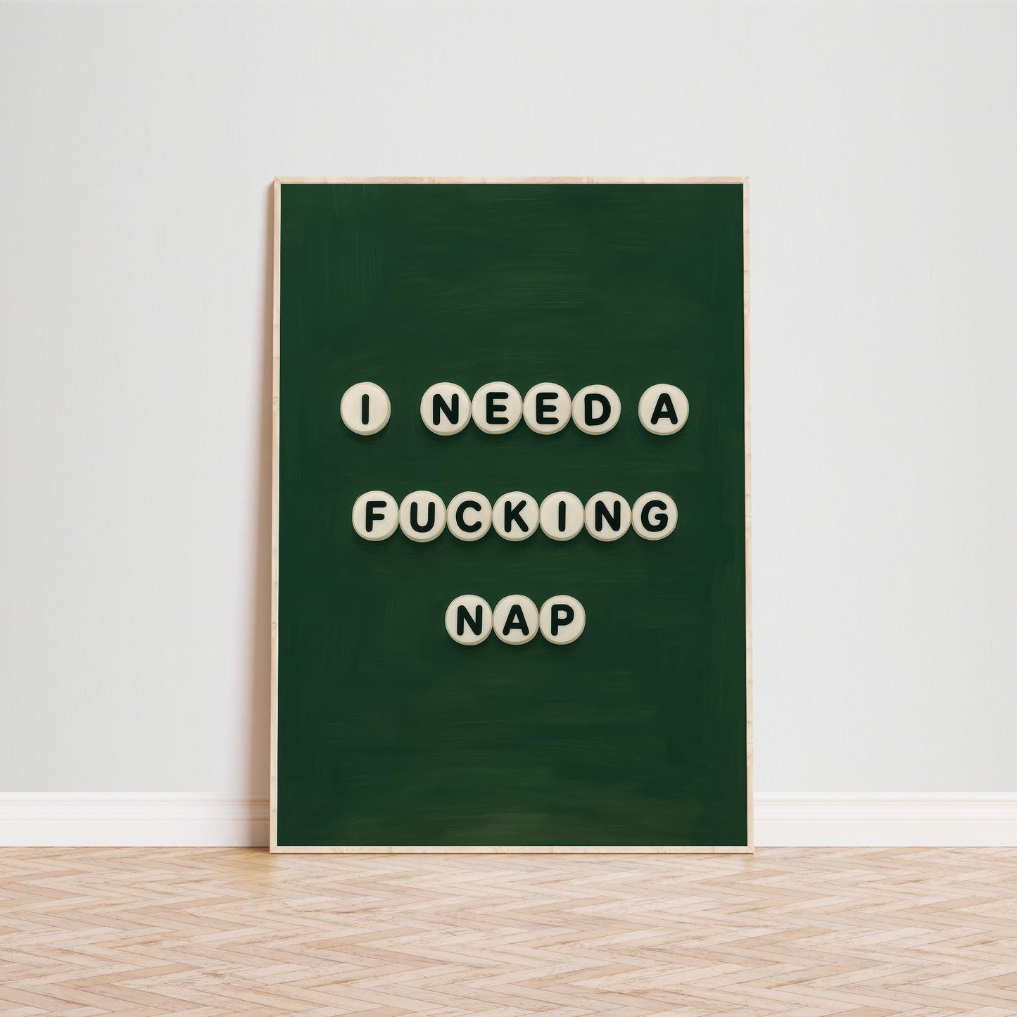 Funny Nap Poster – Retro Typography Wall Art | Cheeky Bold Statement Print