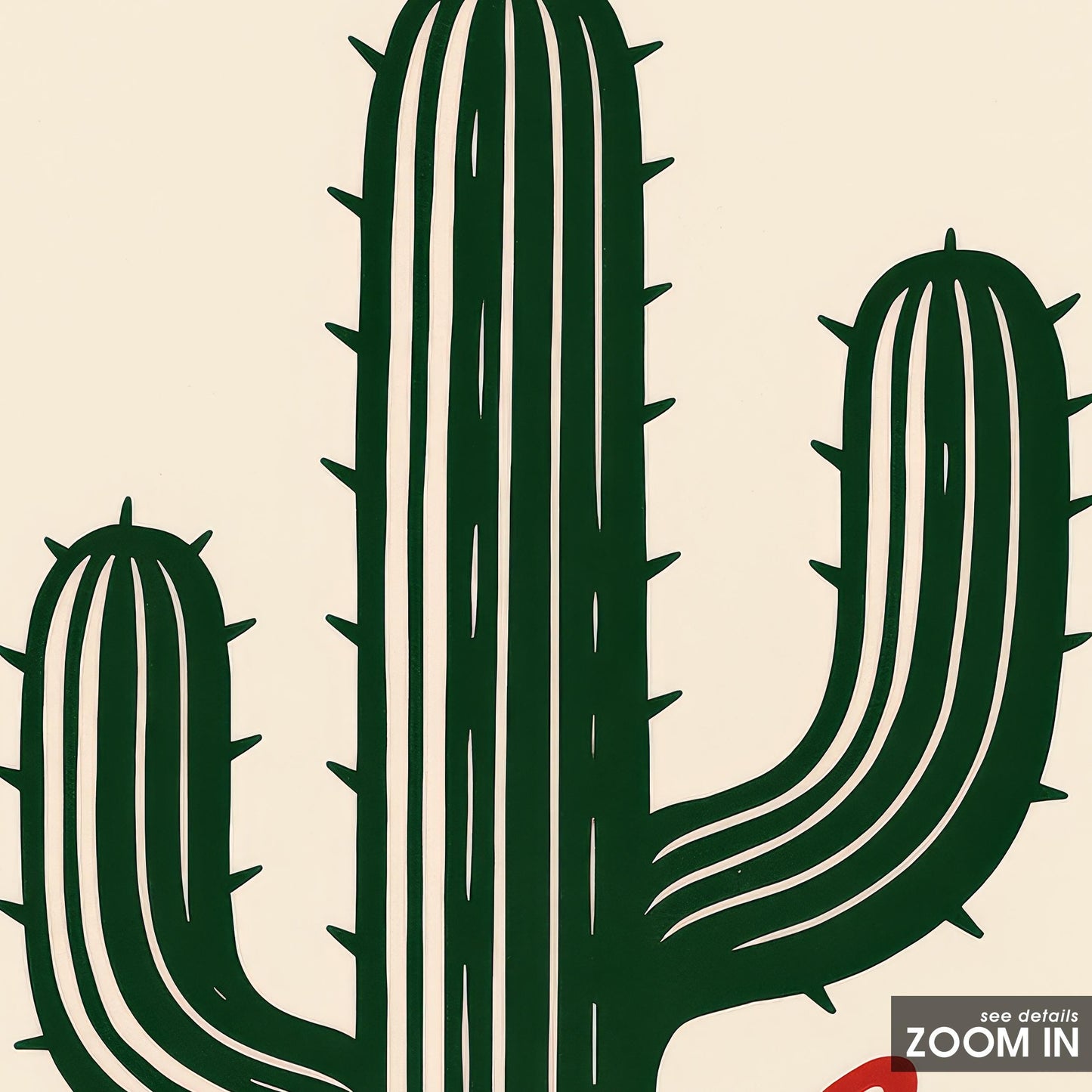 Stay Wild Cactus Poster – Western Desert Minimal Wall Art