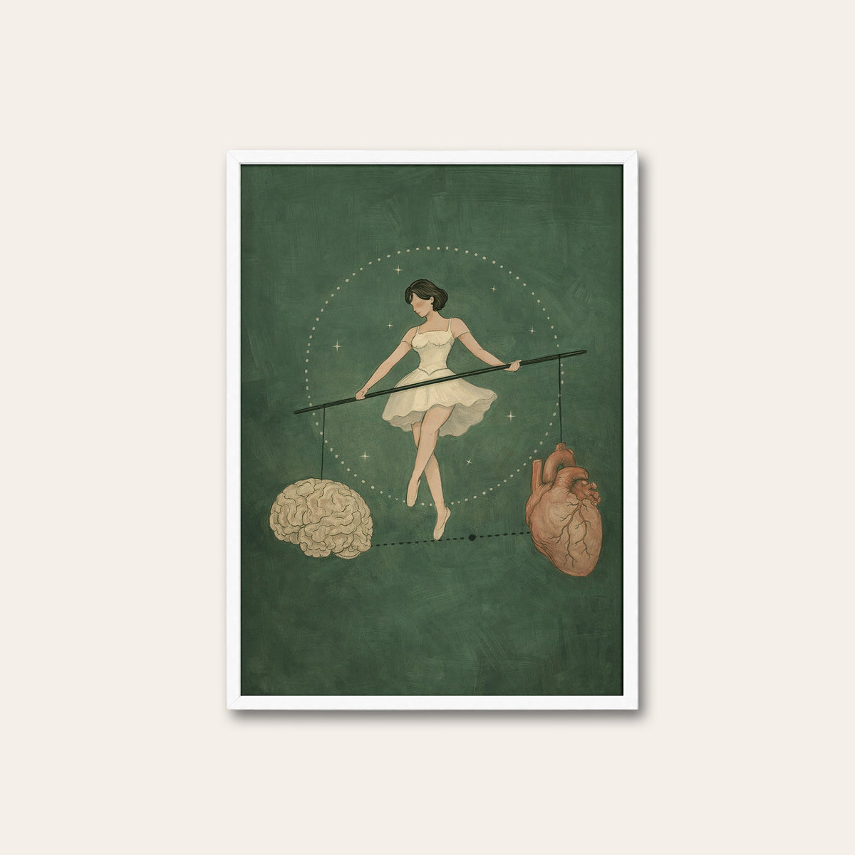 A Delicate Balance - Ballerina Print - white frame