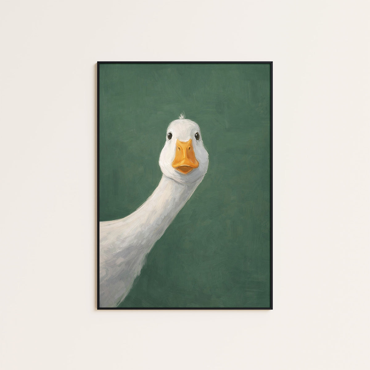 Just Checking - Curious Goose Print - framed artwork overview