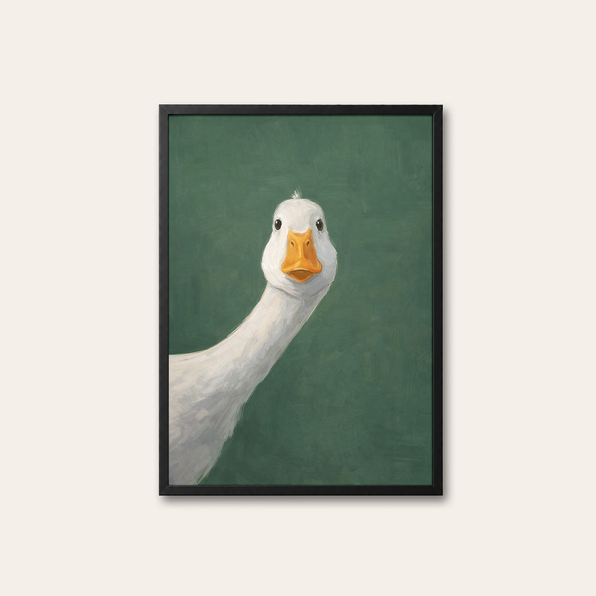 Just Checking - Curious Goose Print - black frame