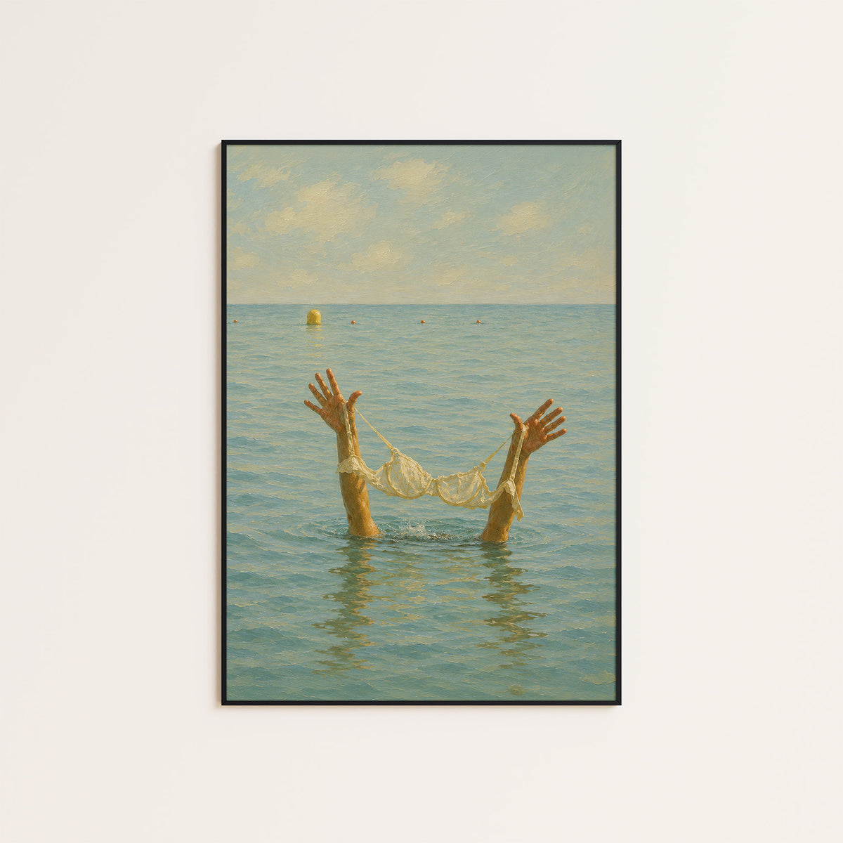 Off Duty - Sea Swim Print - framed artwork overview