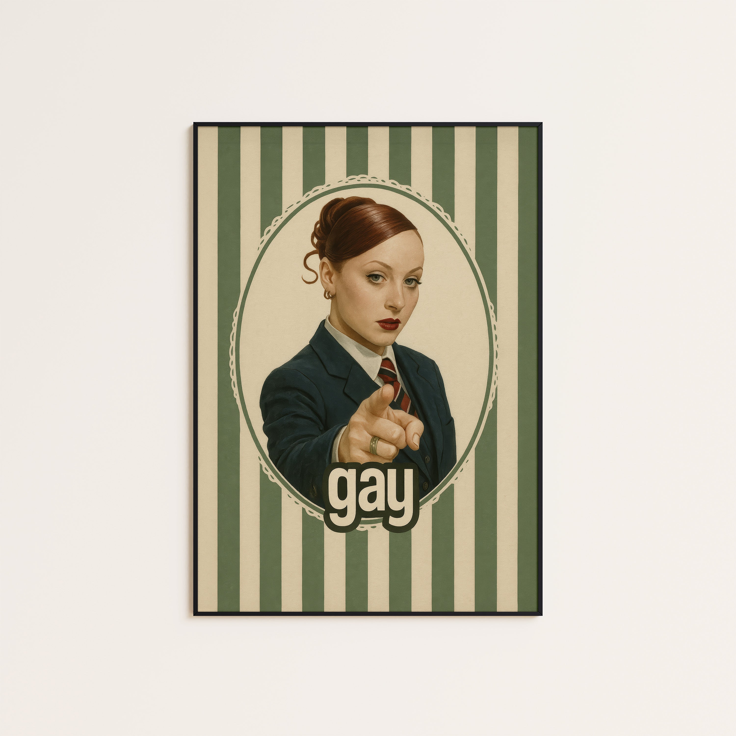 The Announcement — Cameo Badge Print – unframed poster