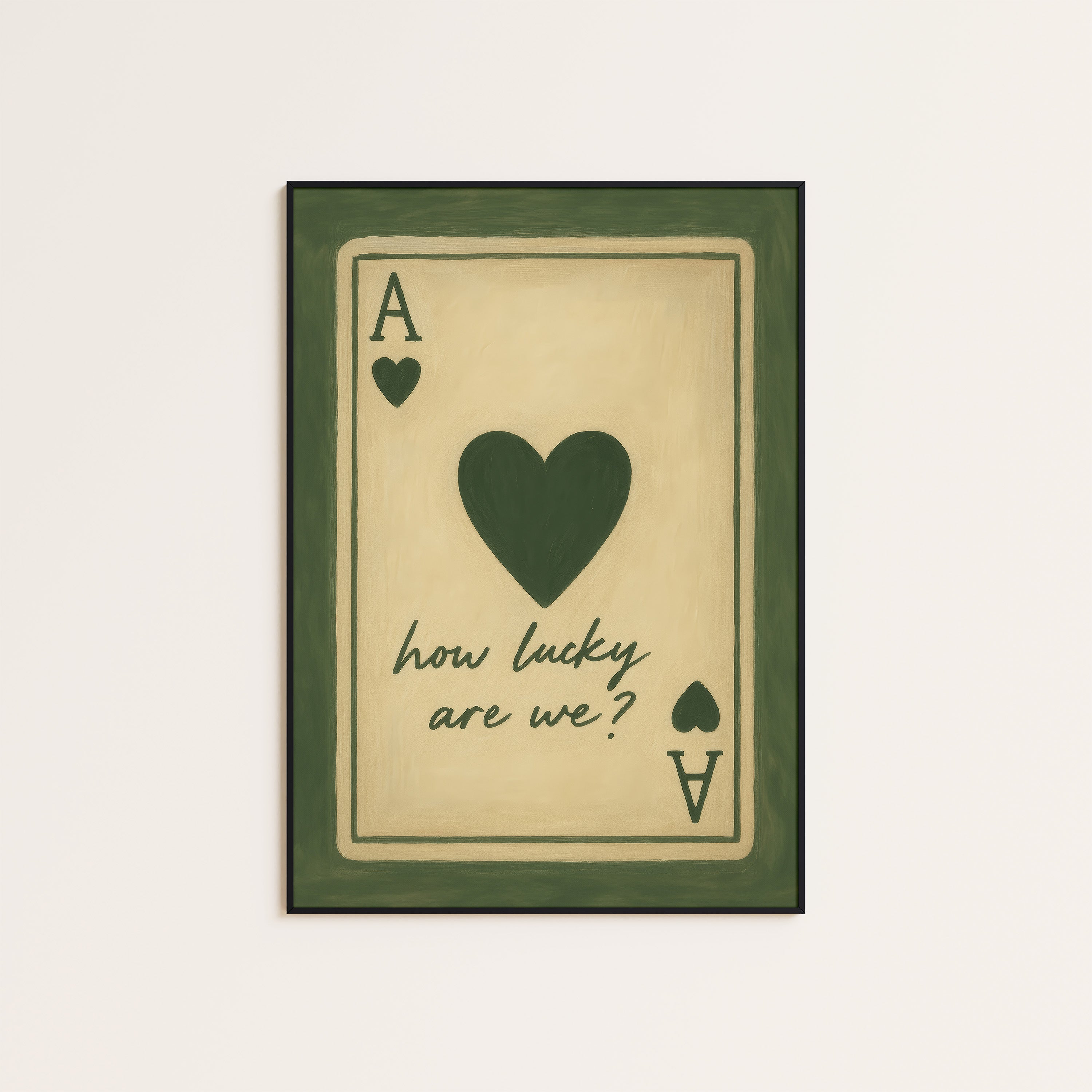 Lucky Ace — Playing Card Art Print – unframed poster