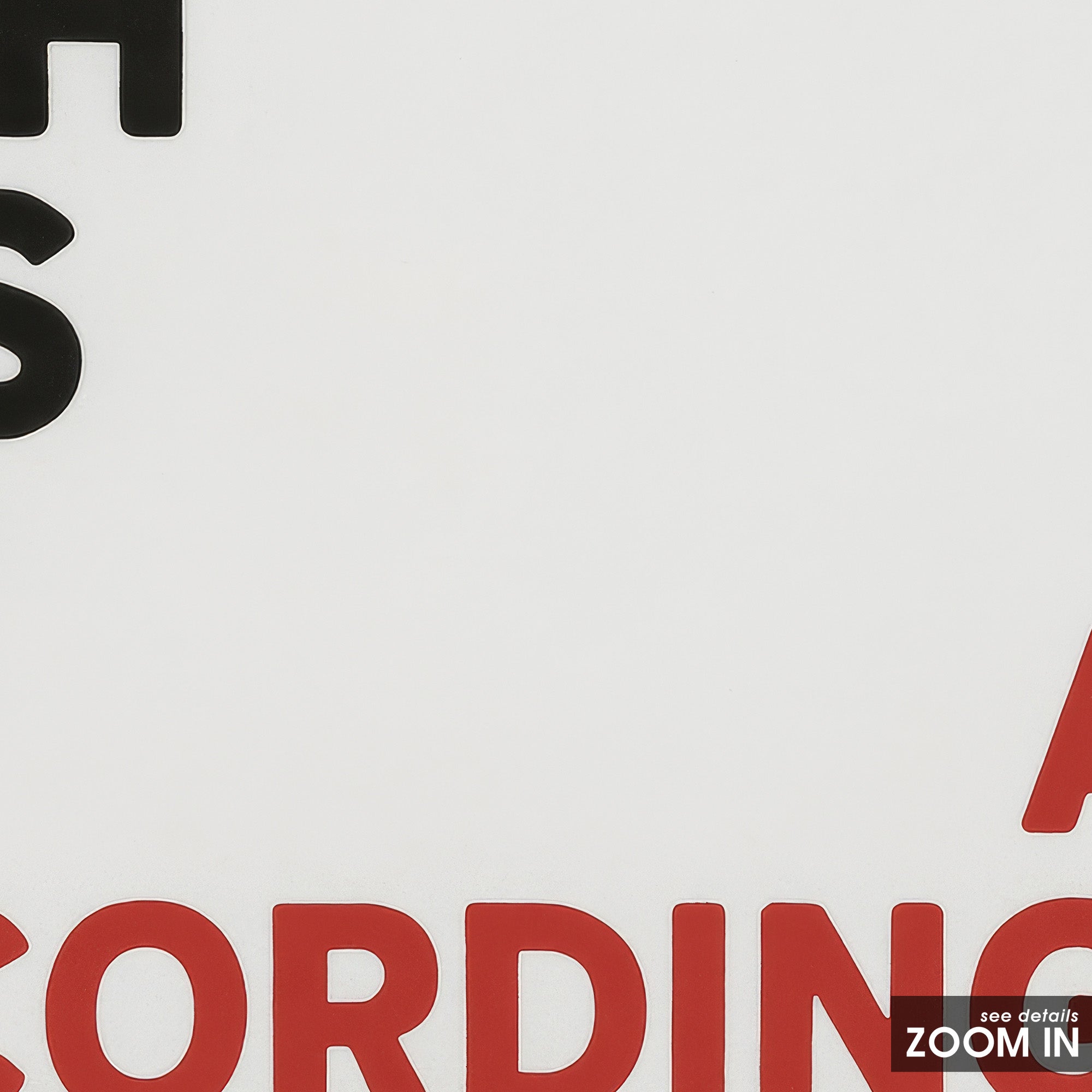 High Class Joint — White Typography Print – in room setting
