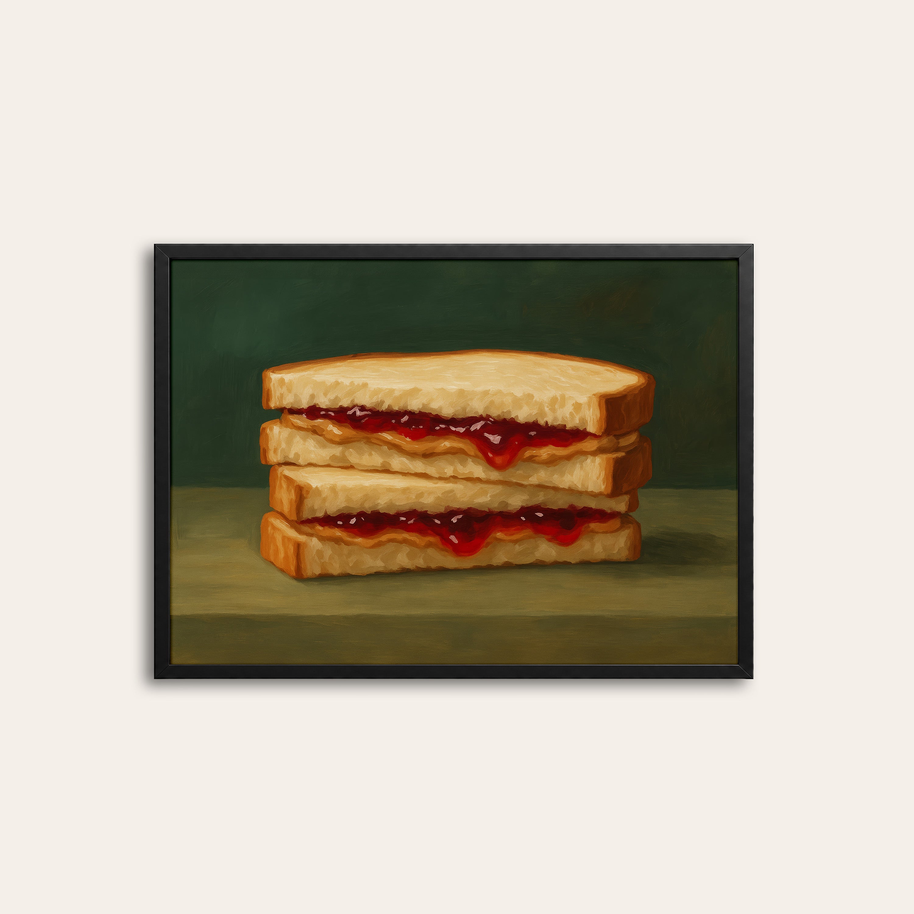 The PB&J — Still Life Kitchen Print – black frame