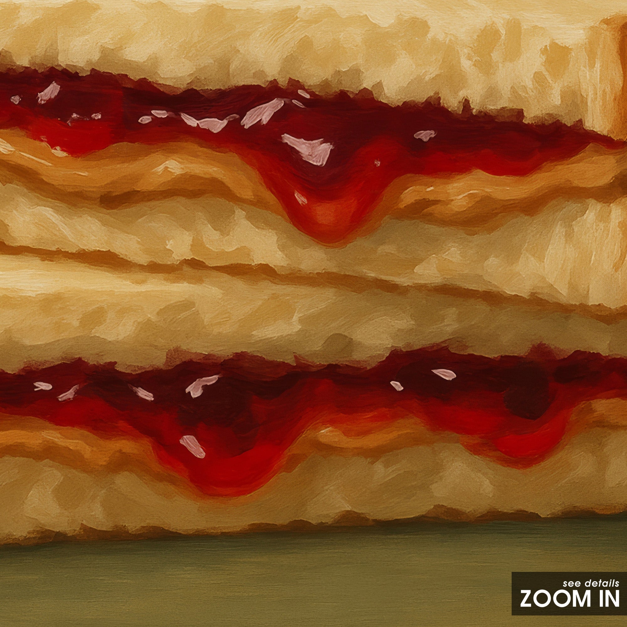 The PB&J — Still Life Kitchen Print – in room setting