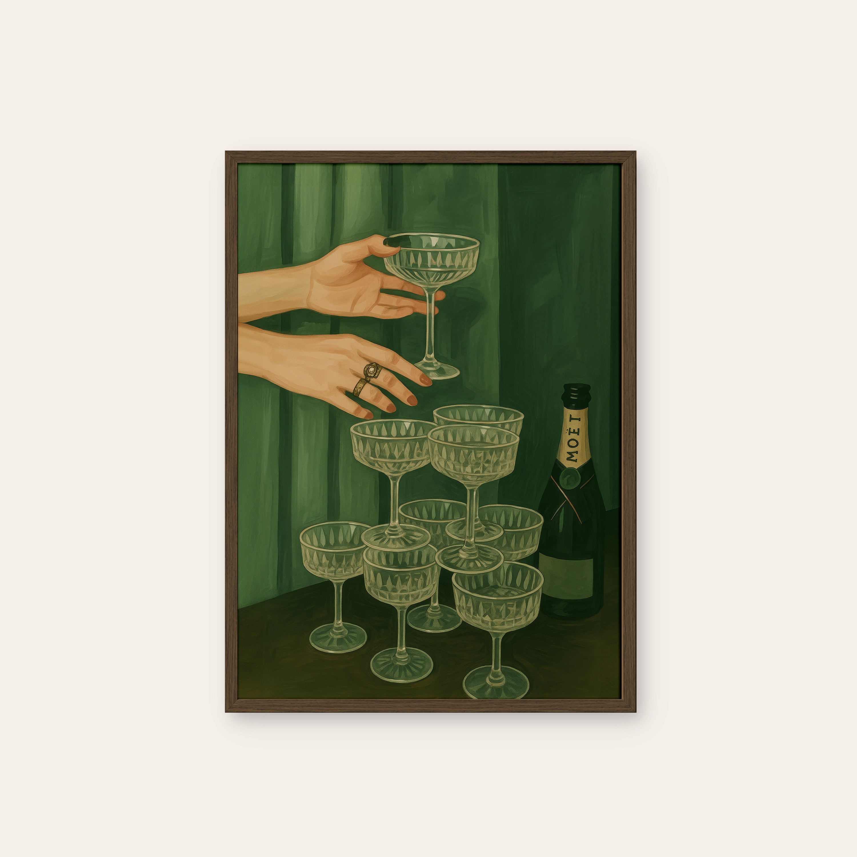 The Toast — Coupe Tower Print – dark wood frame