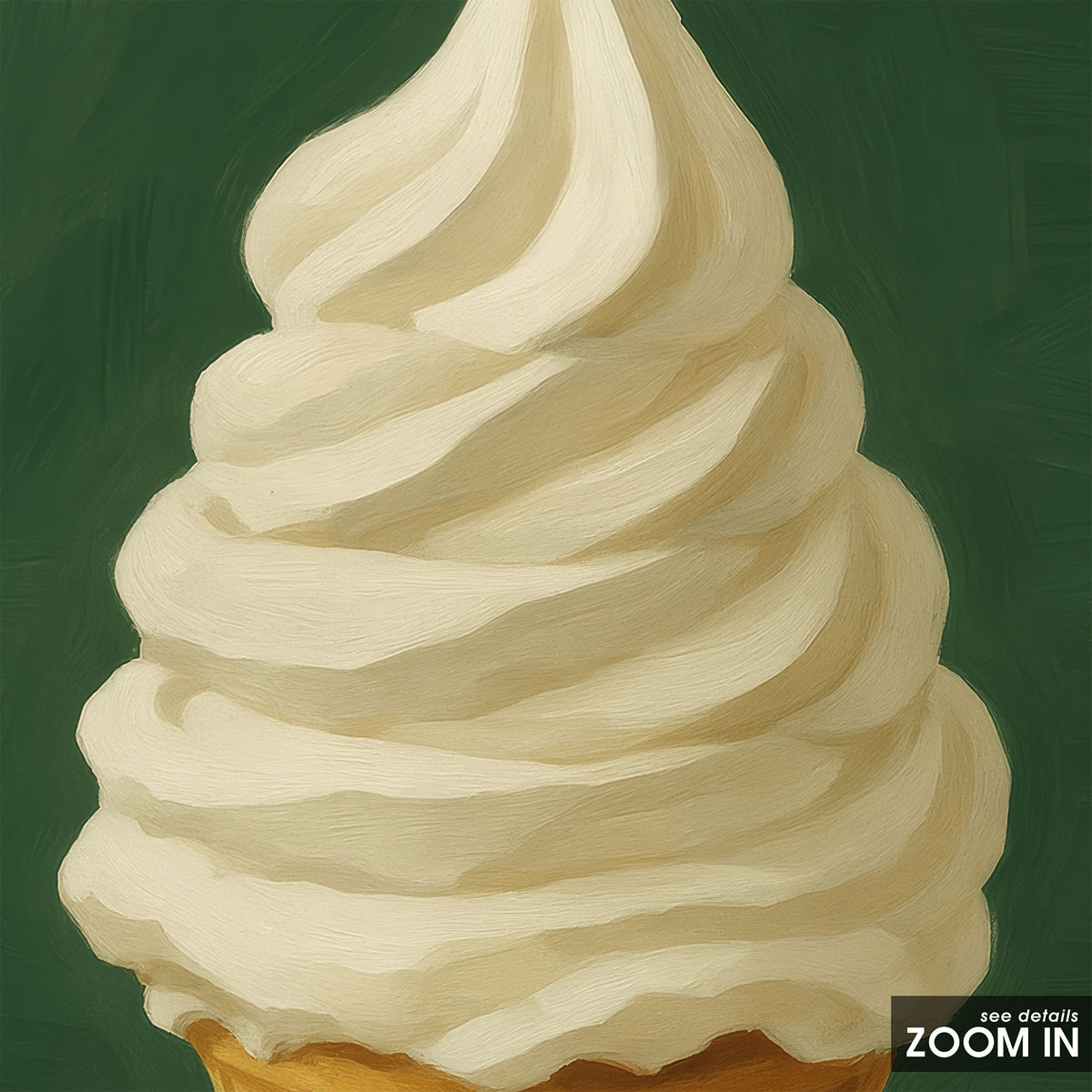 Soft Serve - Vanilla Ice Cream Print - artwork detail