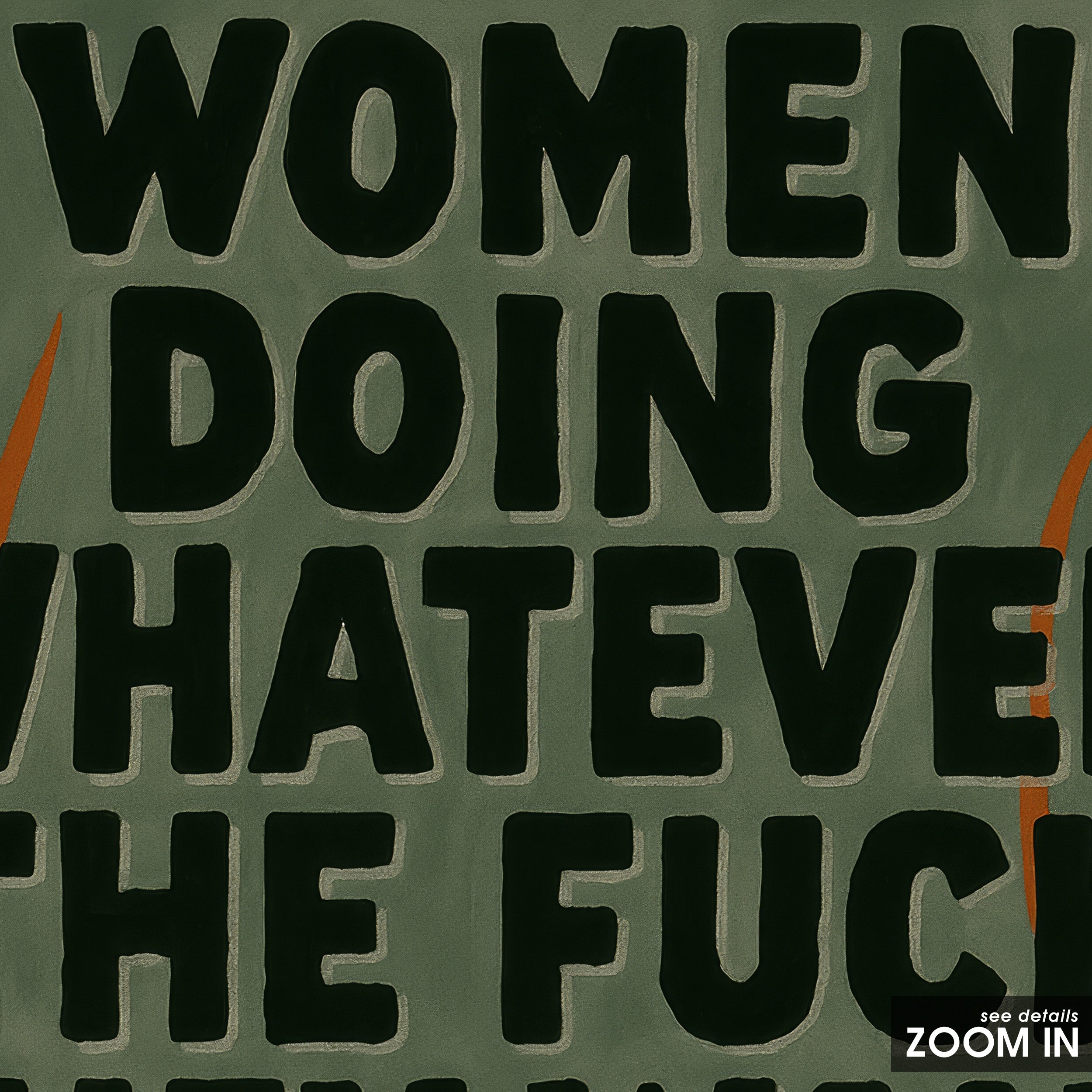 Whatever They Want — Flame Typography Print – in room setting