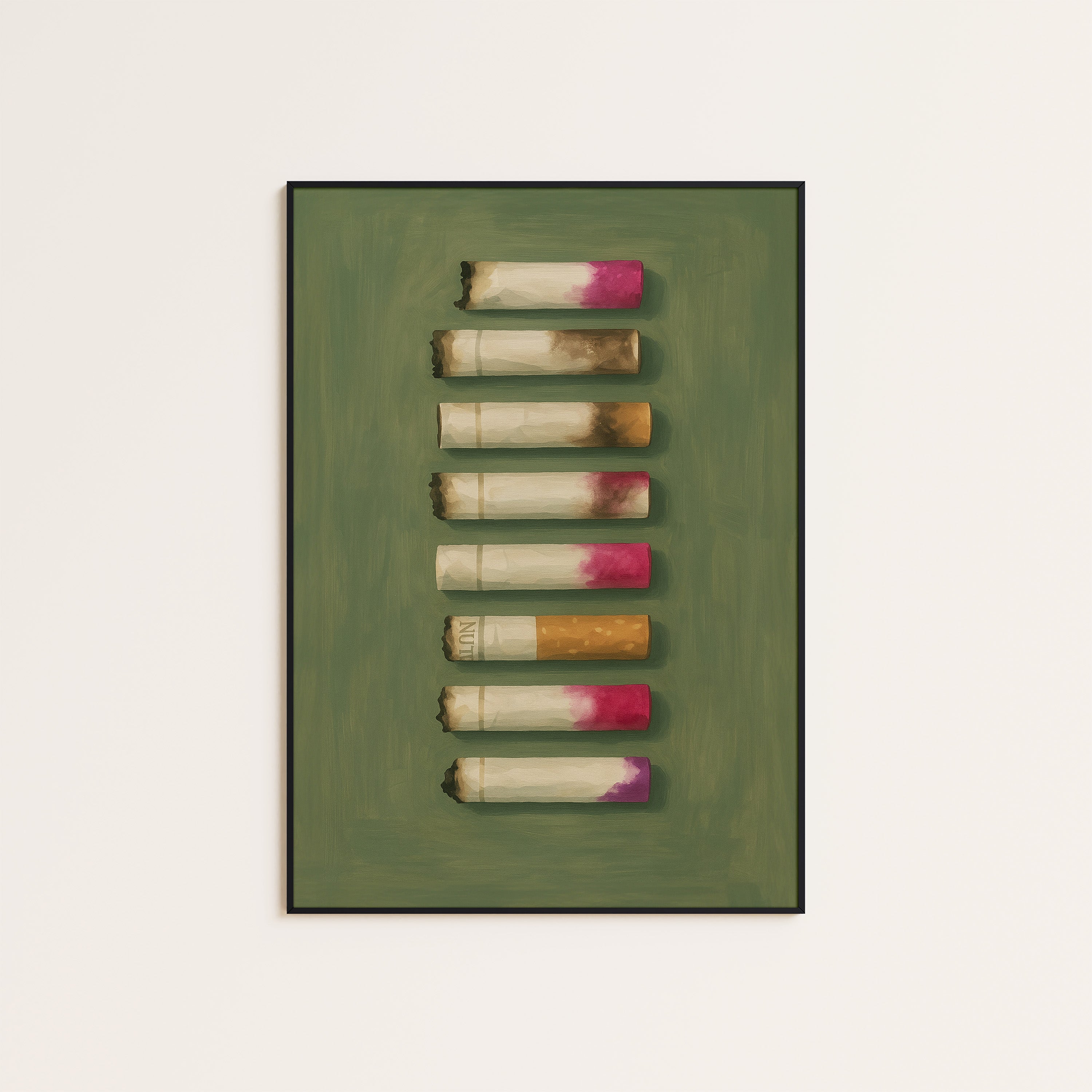 Lipstick Traces — Cigarette Row Print – unframed poster