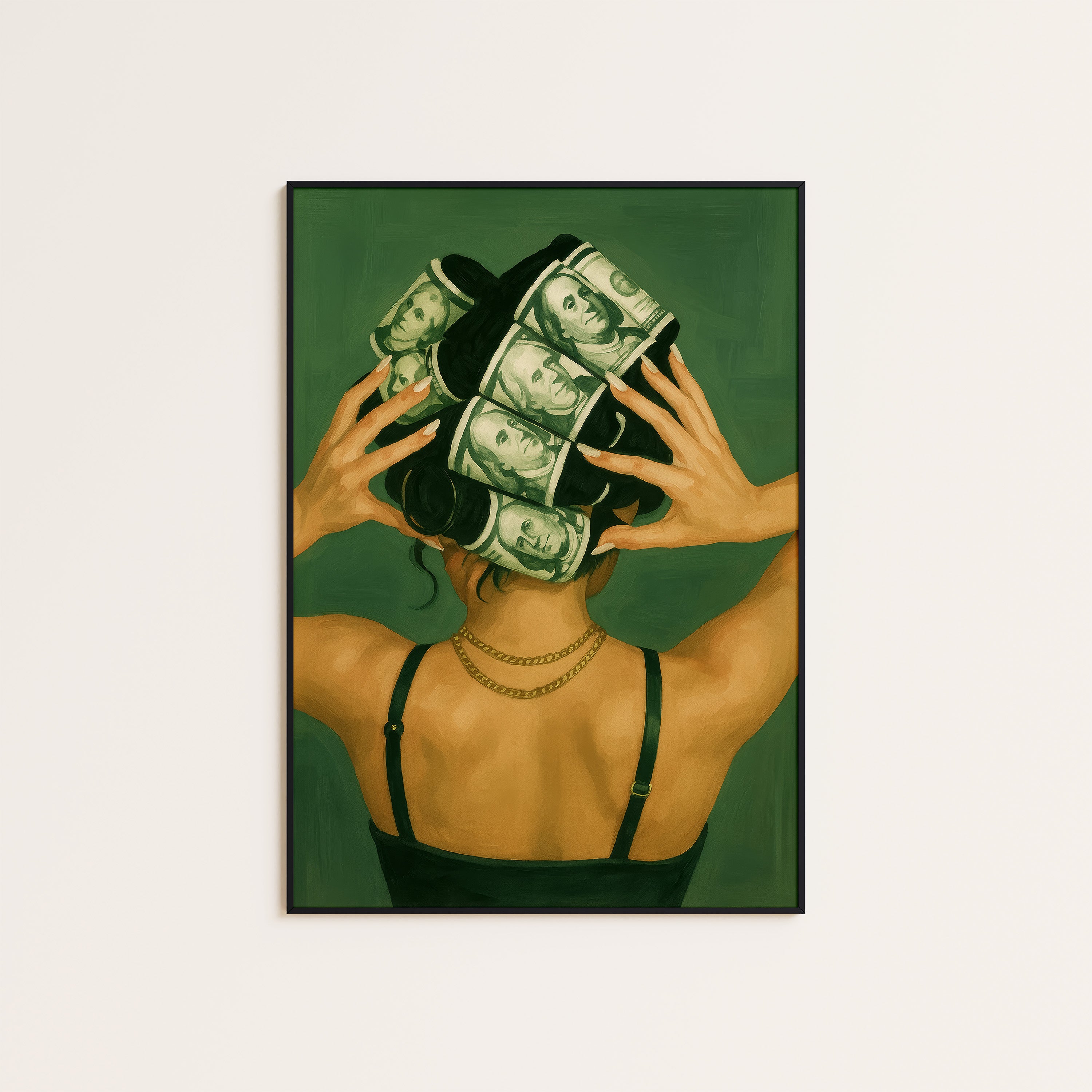 Money Curlers — Glam Art Print – unframed poster