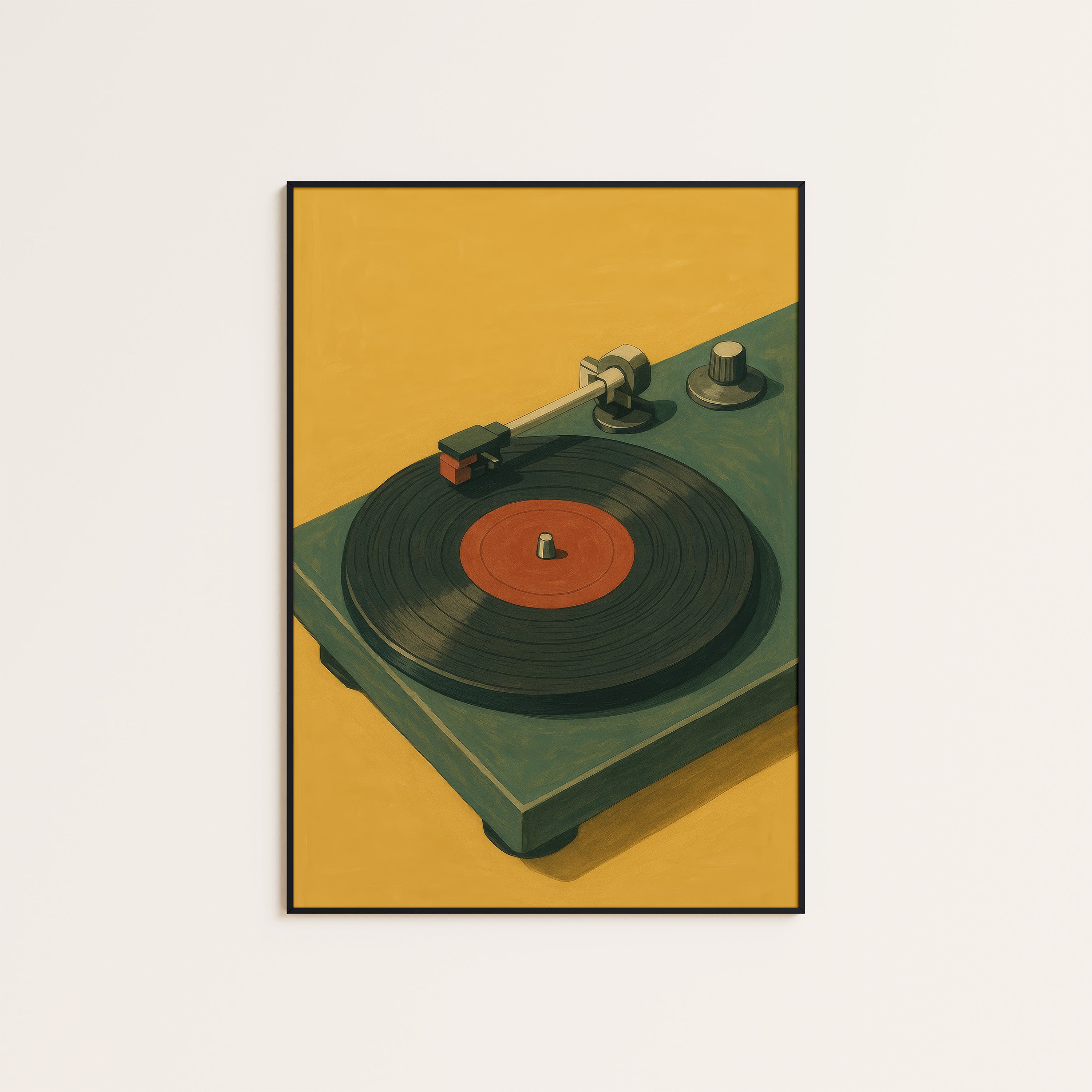 B-Side — Turntable Art Print – unframed poster